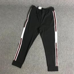 Mens Jogger Pants Drawstring Sports High Fashion black Colors Side Stripe Joggers casual sport jop279x