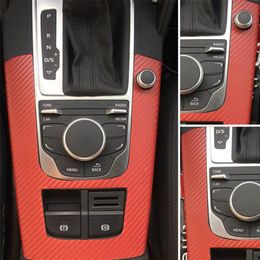 For Audi A3 2014-2019 Interior Central Control Panel Door Handle 3D 5D Carbon Fibre Stickers Decals Car styling Accessorie296p