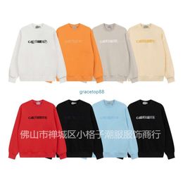 U35y Men's and Women's Hoodies Sweatshirts Designer Fashion Brand Kahart Carhat Letter Embroidery Classic Sweater Loose Thick Round Neck Long Sleeve Coat