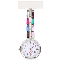 Pocket Watches Key Chain Student Watch Hanging Nurses Nursing Pin Silicone Case Alloy Digital Clocks