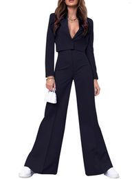 Women's Two Piece Pants 2023 Autumn Formal Ladies Blazer Women Business Suits With Sets Work Wear Office Uniform Large Size Long Sleeve