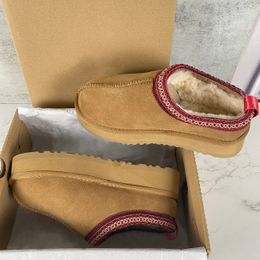 Womens Tazz Slippers Tasman Fur Slides Classic Ultra Mini Platform Boot Mustard Seed Slip-On Les Petites Suede Wool Blend Comfort Winter Designer Ankle Short Boot