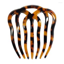 Hair Clips Minimalist French Twist Side Comb Hollow Out Wavy 7 Teeth Acetate Antistatic Hairpin Vintage Tortoise For Shell Large Clip