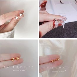 Stud Earrings Fashion Christmas For Women Men Couple Rings Charm Bracelets 2023 Trend Gifts Cute Rhinestone Elk Snowflake Jewellery Set