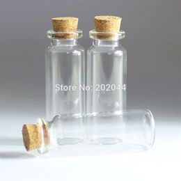 Whole- 100 15ml Mason Jar Glass Bottles Vials Jars With Cork Stopper Decorative Corked Tiny Mini Liquid Bottle kitchen supplie207W