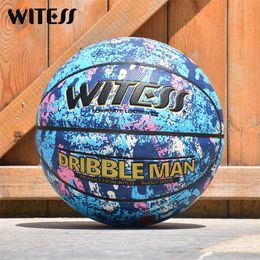 Balls WITESS Basketball Synthetic Leather Indoor Outdoor Match Training Basketball Ball Size 7 230915