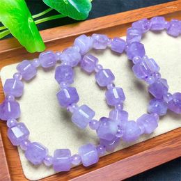 Strand Natural Lavender Quartz Bracelet Crystal Reiki Healing Stone Fashion Jewellery Festival Gift For Women Men 1PCS 9mm