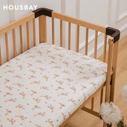 Bedding Sets Crib Sheet Fitted 14070Cm Baby With Rubber 100 Cotton Soft Breathable Mattress Pad Cover For born ftghrt 230915