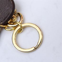 Designer Leather Car bag Keychain Key rings Fashion Heart Love Pendant Stainless Steel Key Chain Pandents Charm Brown Flower Keych218v