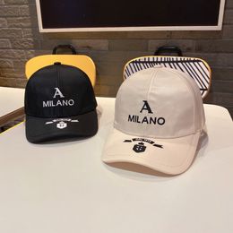 Hats designers men designer baseball cap Black and white classic hats cotton contrast embroidery fashion quality hats fitted hat