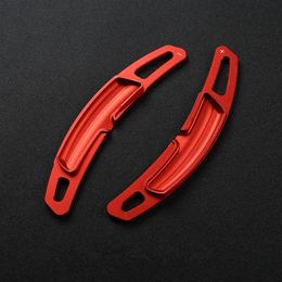 Aluminium Alloy Red Steering Wheel Shift Paddles Sequins Trim Strips For Porsche Panamera Cayenne Macan Car Styling Modified236q