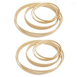 Decorative Figurines Wooden Bamboo Floral Hoops Set Wreath Macrame Craft Hoop Rings For DIY Dream Catcher Wedding Decor 18Pcs