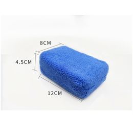 5 10PCS Car Microfibre Sponges Cloths Polishing Wax Applicators Hand Cleaning Soft Wax Polishing Pad Auto Care Wash Sponge287P