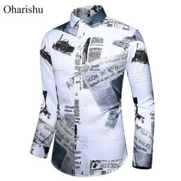 Autumn Personality Printed Shirts Fashion Brand Shirt For Men Button Up Long Sleeve Casual Floral Shirt Mens Clothes 5XL 6XL 7XL266n