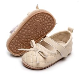 First Walkers Korean Style Baby Steps Sheos PU Leather Non Slip Party Wear Bow Knot Footwear Born Infant Toddlers Autumn