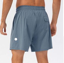 Workout pants designer LL lemons Men Yoga Sports Short Quick Dry Shorts With Back Pocket Mobile Phone Casual Running Gym Jogger Pant lu-lu Slimming trend