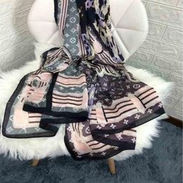 new spring summer highquality silk scarves 18090cm outdoor travel fashion scarves for men and women3120