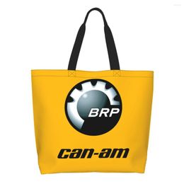 Shopping Bags Recycling Can Am BRP ATV Bag Women Canvas Shoulder Tote Durable Groceries Shopper
