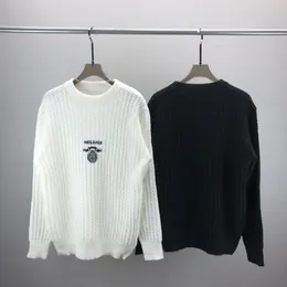 Men's Plus Size Hoodies & Sweatshirts jacquard letter knitted sweater in autumn / winter acquard knitting machine e Custom jnlarged detail crew neck cotton w353
