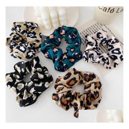 Hair Accessories Fashion Women Leopard Bands Elastics Cute Animal Pattern Scrunchies Girls Tie Ponytail Holder Drop Delivery Products Dhlbl