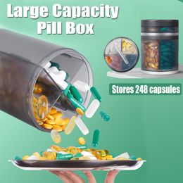 Other Health Beauty Items Pill Box Weekly Medicine Storage Boxes tablet Dispenser Organizer Compartment Adjustable Vitamin Cases Container 230915