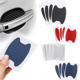 Car Door Sticker Carbon Fiber Scratches Resistant Cover Auto Handle Protection Film Exterior Styling Accessories new2637