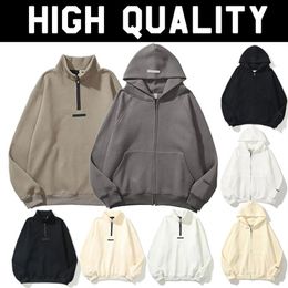 New Men's hoodies ess hoody Designer hoodie men pullover sweatshirts essentail full half zipper hooded womens letters loose e268g