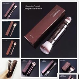 Makeup Brushes Hourglass Face Large Powder Blush Foundation Contour Highlight Concealer Blending Finishing Retractable Kabuki Cosmet Dhfjk