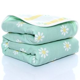 Blankets Swaddling 110110cm Baby Cotton Blanket Sixlayer Gauze Children's Bath Towel born Thin Quilt Infant Summer Wholesale 230915