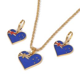 Australia Flag Pendant Necklaces Earrings Women Country Jewelry Australian Charm Gift2362