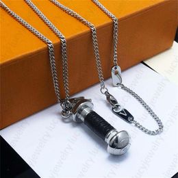 Pendant Necklace Designer Fashion Necklaces for Man Woman Personality Dumbbell Metal Good Quality2686
