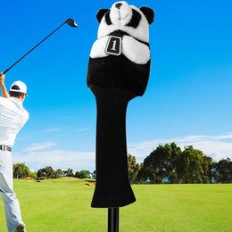 Other Golf Products Panda Golf Stick Protective Cover Soft Fleece No. 1 Golf Clubs Protective Headcover Cartoon Replacement Gifts for Golf Lovers 230915