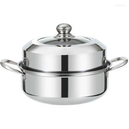Double Boilers Steam Stove Soup Steel Two Layer Pot 1 28cm Universal Thick Cooking For Stainless Cooker Steamer Gas Pots Set Induction