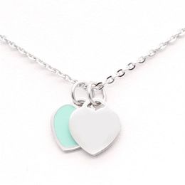 Heart pendant necklaces for women fashion love necklace Jewellery womens couple gift Double Style Luxury Designer Wedding Party Acce318l