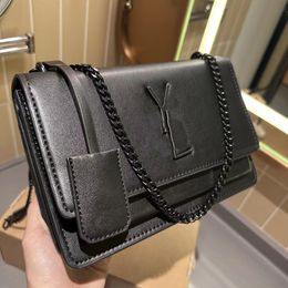 2023 new original single chain bag crocodile leather, refined and elegant, sheepskin lining, one shoulder fashionable, large capacity shoulder bag casual lazy