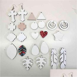 Stud Blank Dangle Earrings Sublimation Fashion Drop Earring For Women Diy Po Images Handicrafts Jewelry Gift Delivery Dhgarden Dhf6W