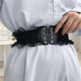 Belts Vintage Elastic Lace For Women Stretchy Bandage Wide Waist Belt Cinturones Para Mujer Waistband Pants Jeans Dress