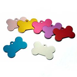 Whole 100Pcs Personalized Bone Dog ID Tags Customized Cat Puppy Name Phone Pet ID Tags Dog Cat Pet Tag Collar Accessories 10202856