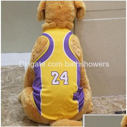 Dog Apparel Large Dogs Vest Basketball Jersey Cool Breathable Pet Cat Clothes Puppy Sportswear Spring Summer Fashion Cotton Shirt La Dhmvp