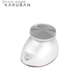 Beauty Equipment 45 degree face sonic exfoliator brush facial theramal massage serum oil infusion applicator vibrating Japanese silicone facial cleanser Q230916