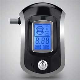 Alcohol Tester Professional Digital Breathalyser Breath Analyzer with Large Digital LCD Display 5 Pcs Mouthpieces1274e