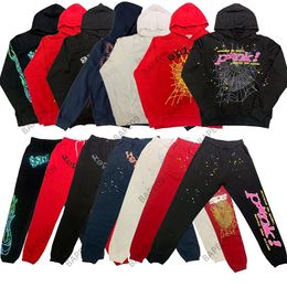 Pullover Black Sp5der Young Thug 555555 Angel Hoodies Men Shoe Printing Spider Web Sweatshirts Designer Women Red Hoodie251k