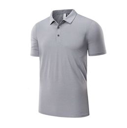 lu Sports Men's Polo Shirt Mens Quick Dry Sweat-wicking Workout Short Top Men Sleeve R275 Plus All kinds of fashion