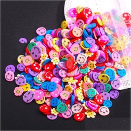 Nail Art Decorations 1000Pcs 3D Accessories Mixed Slices Sticker Polymer Clay Fruit Animals Flower Diy Designs Women Manicure Decorati Dhvrr