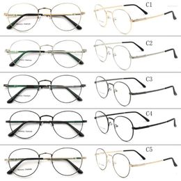 Sunglasses Frames YOUTOP Classic Round Full Rim Flexible Memory Metal Men's Women's Prescription Eyewear 546