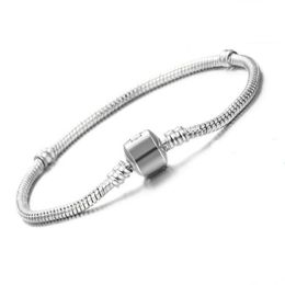 Vecalon Original 925 Solid Silver Charm Bracelets for Women Long 16-23cm Snake Bone Bracelets Wedding Jewelry2499