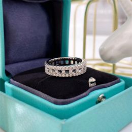 Designers ring fashion jewelrys luxury Classic eight claw Diamond Rings Sterling Silver women's Jewellery Versatile as birthday2542