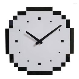 Wall Clocks Pixel Style Clock 12" Modern Contracted Acrylic Bedroom Living Room Hanging Decor Creative Home Xmas Gifts
