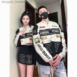 Women's Jackets Motorcycle Uniform Male Detachable Hot Girl Racing Car Baseball Jacket L230916