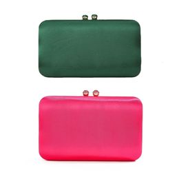 Evening Bags Fashion Imitation Silk Bag Hard Box Clutch Crossbody Messenger for Matching Cheongsam Shoes 230915